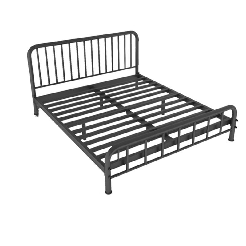 Glam Metal with Headboard Rectangular Slat Solid Color Slat Bed