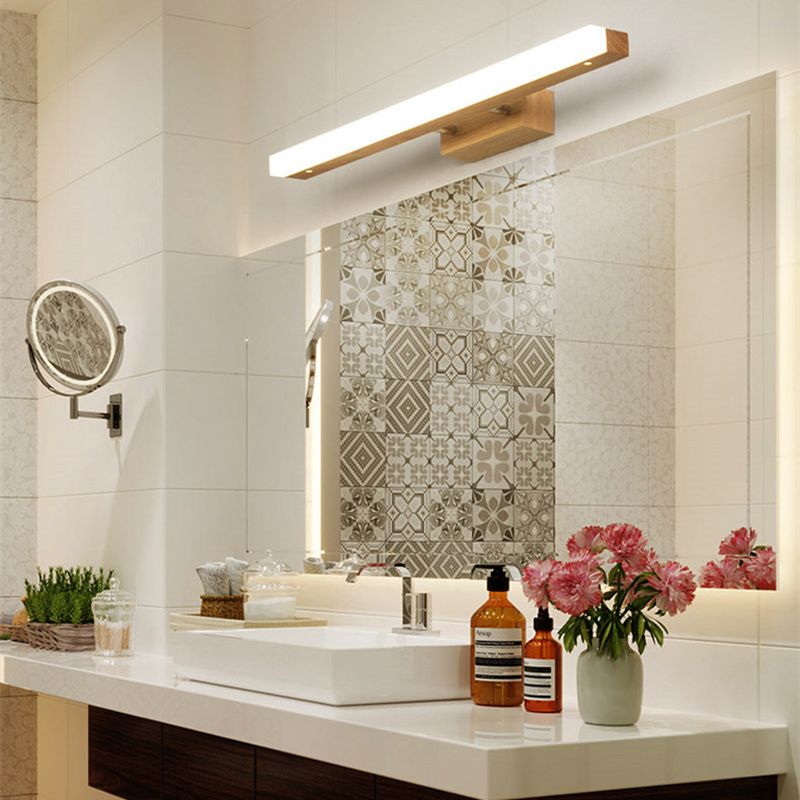 Luz de espejo de espejo de baño de madera de luz LED de LED de LED de LED de LED de LED de LED