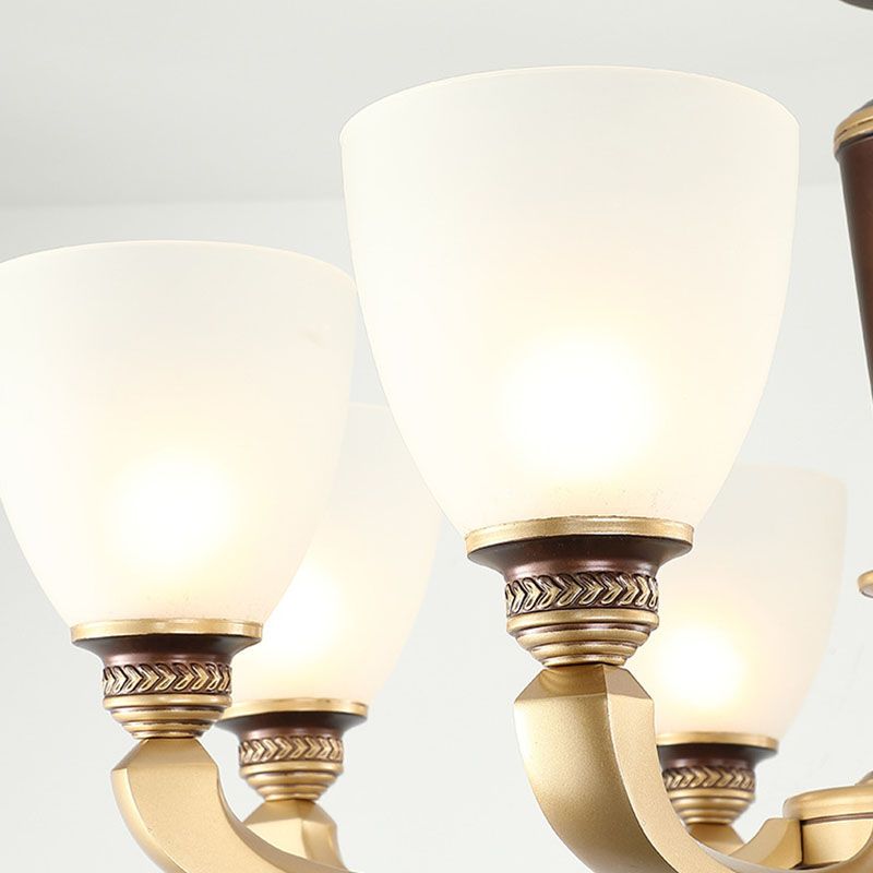 Ciotola in ottone kit di luce a sospensione modernista modernista lampadario a soffitto in vetro glassata