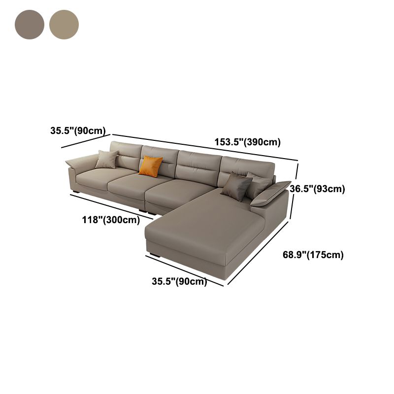 Contemporary L-Shape Sofa Furniture Sectionals for Four People