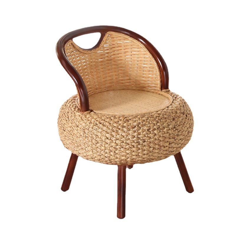 Rattan Armless Chair 19.68" L x 19.68" W Basic Four Leg Chair for Living Room