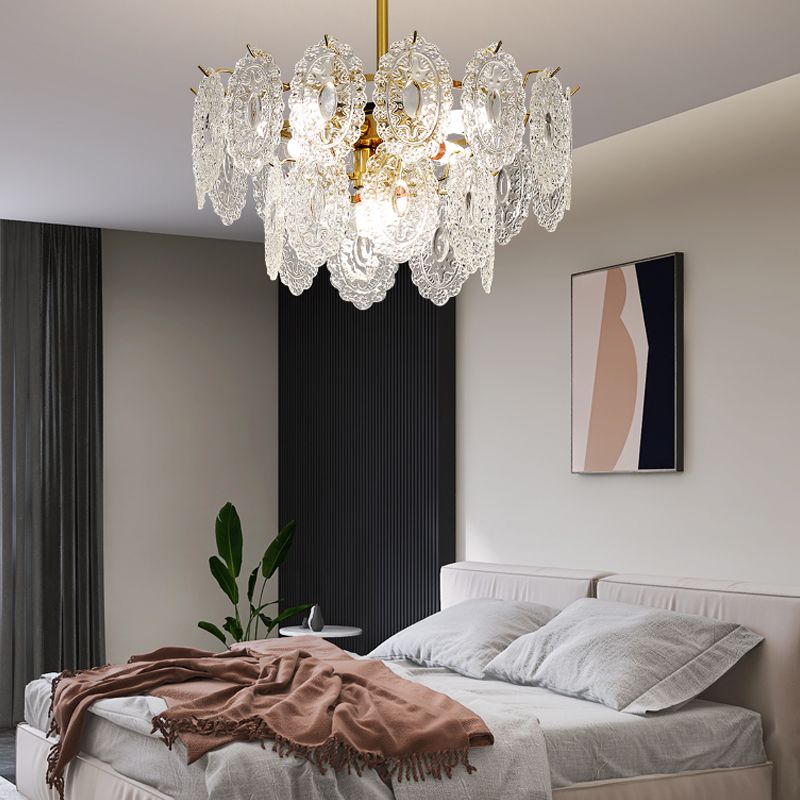 Glass Shade Hanging Light Modern Style Pendant Light Fixture for Living Room