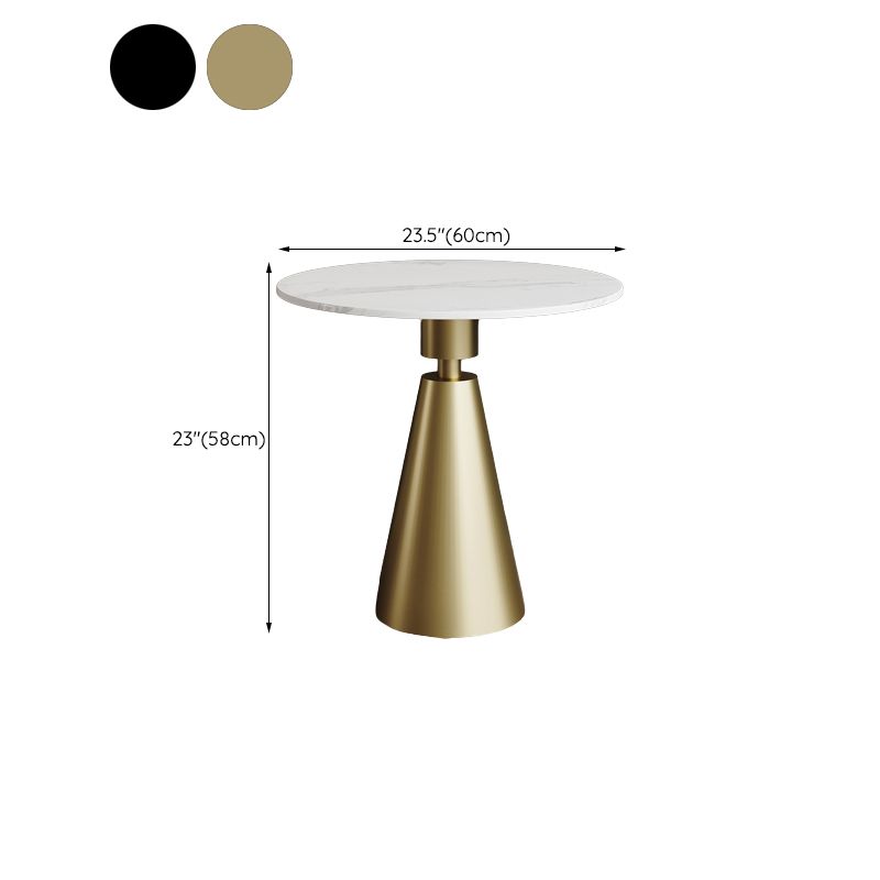 Glam Metal Side End Table Pedestal Round Living Room Sofa Side Accent Table