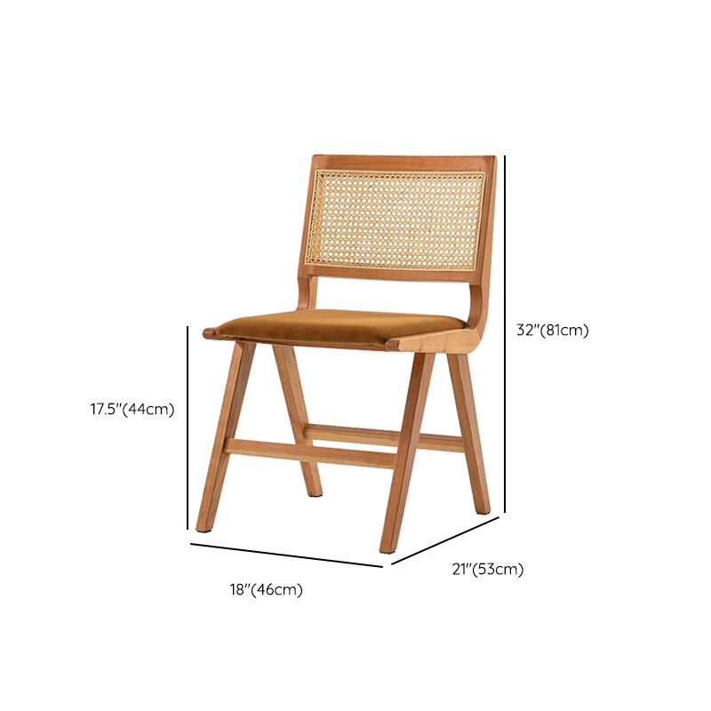 Contemporary Indoor Solid Wood King Louis Back Side Dining Chair