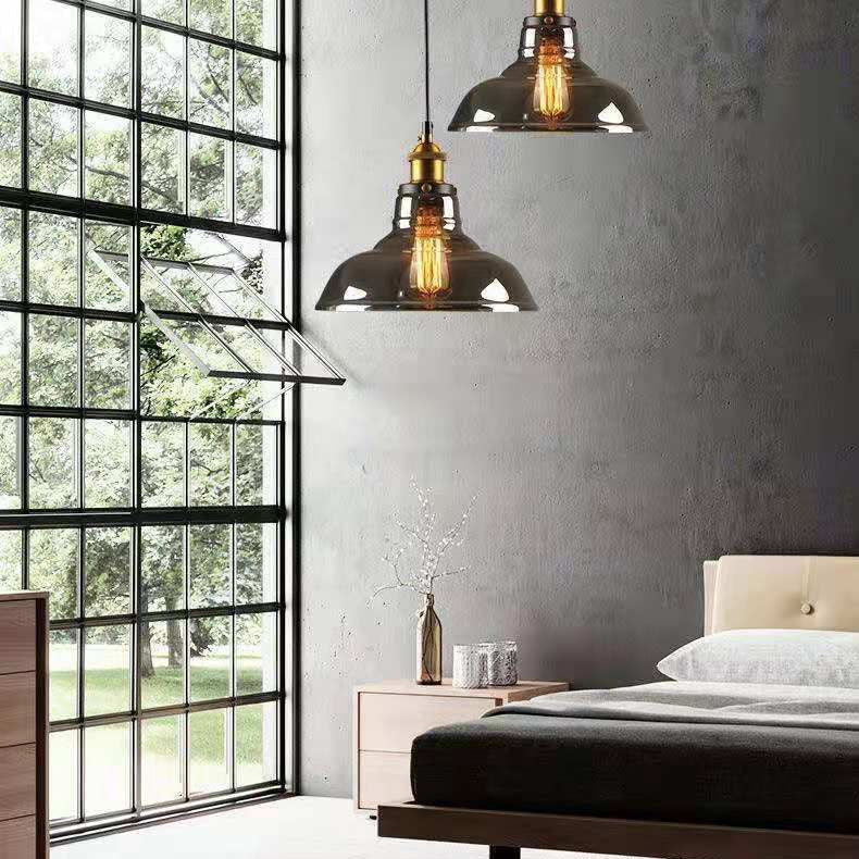 1 Light Hanging Pendant Lights Nordic Industrial Style Mirrored Glass Pendant Ceiling Lights