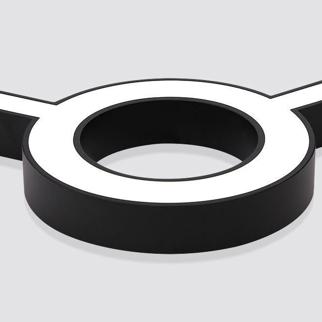 Plafoniera da incasso molecolare Novità Lampada da incasso a LED nera nordica per ufficio