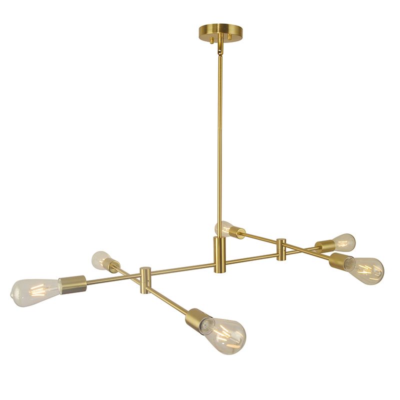 Contemporary Simplicity Sputnik Pendant Light Fixture Translucent Glass Hanging Pendant Light for Restaurant