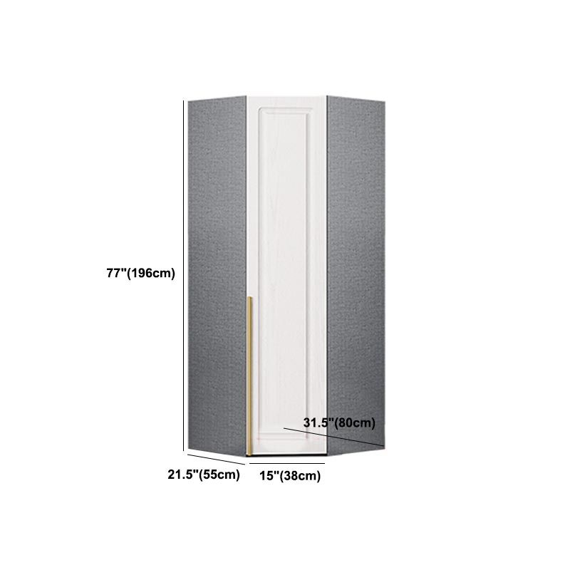 Modern Style Wardrobe White Colour Wooden Wardrobe Closet with Drawer