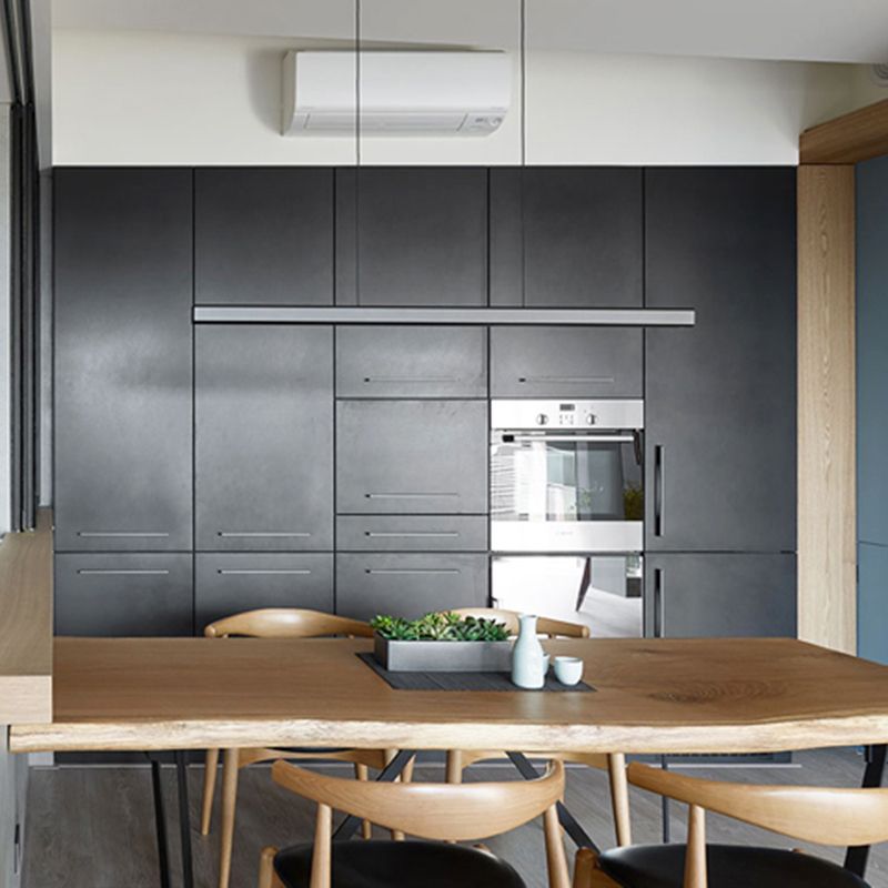 Lámpara de suspensión LED de restaurante LED de 1 luces lineales de 1 luces lineales Lámparas de iluminación de metal isla de metal