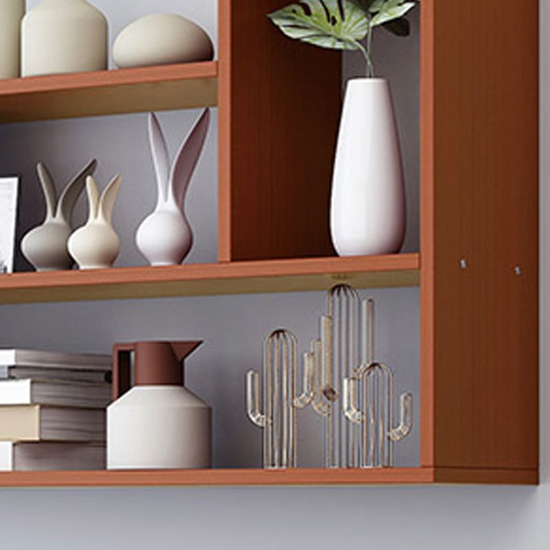 Contemporary Style Bookcase Wall Mounted Horizontal Bookshelf for Office and Home