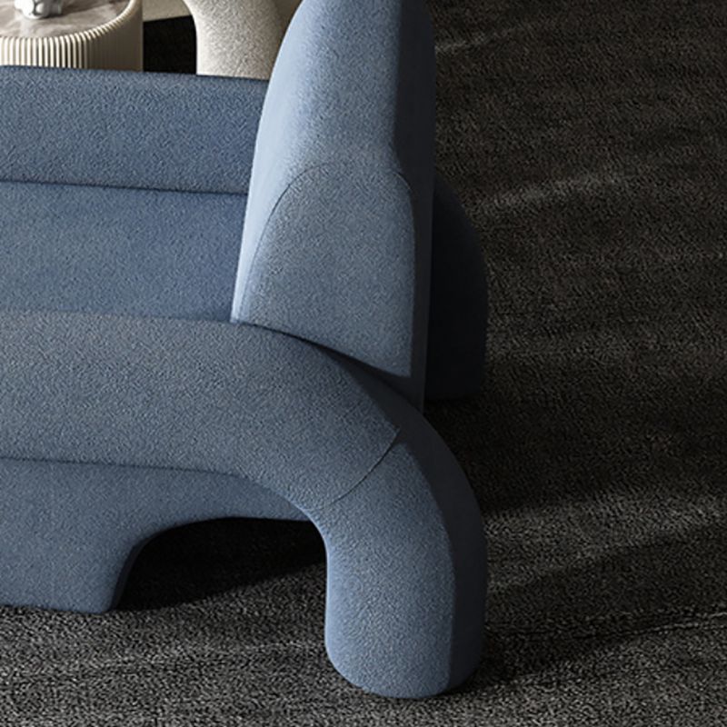 Nordic Style Fabric Armrest Cushioned Back Cushioned Arm Chair