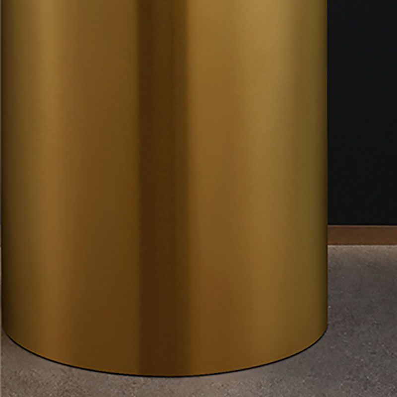 Contemporary Bathroom Sink with Faucet Round Metal Pedestal Bathroom Sink