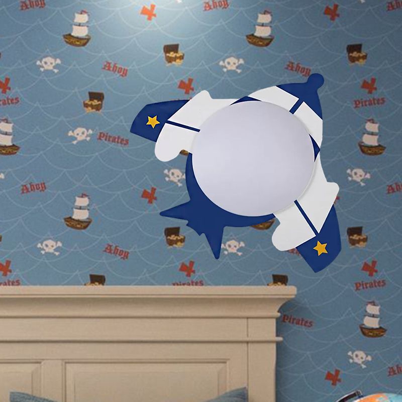 Kinder-Kreis-LED-Deckenleuchte mit Holz-Cartoon-Muster, Acryl-Deckenleuchte für den Kindergarten