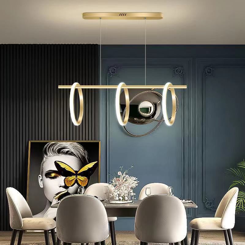 Geometric Island Lighting Modern Metal 3 Light Island Pendant Lights for Kitchen