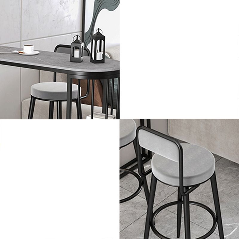 Metal Barstools Glam Armless Bar Stools With Black Metal Legs