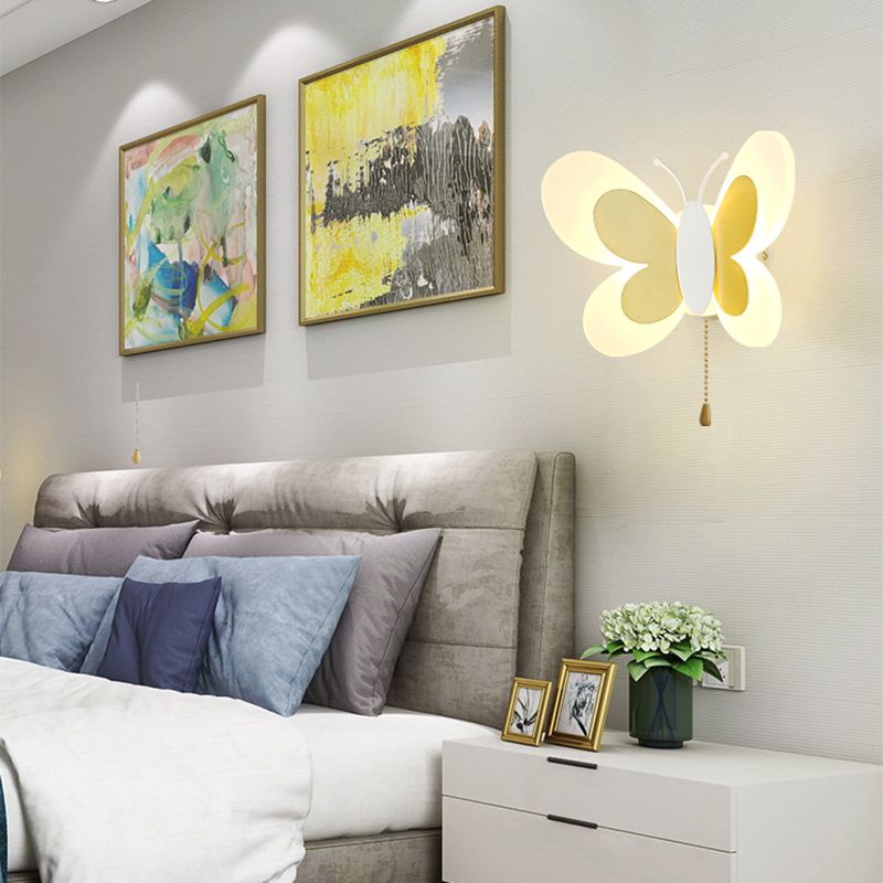 Unique Shape Metal Wall Sconce Kid Style 2 Lights Wall Mount Lighting