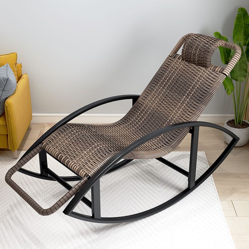 Wicker Spindle Rocking Chair Contemporary Outdoor Rocker Chair