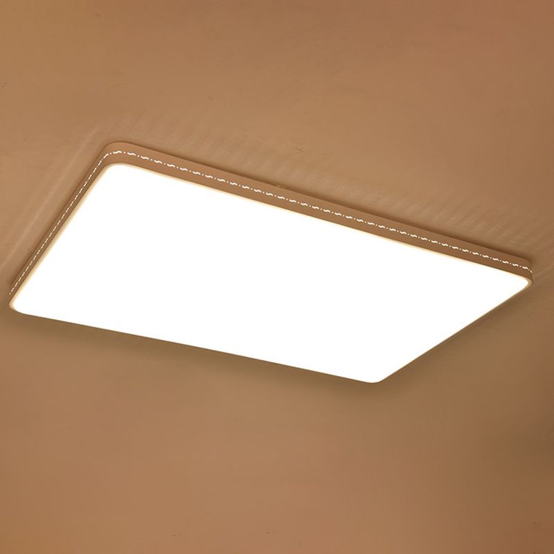 Plafonnier LED blanc moderne et simple, abat-jour en acrylique Ultra-fin de 1.6 pouces, luminaire de salon