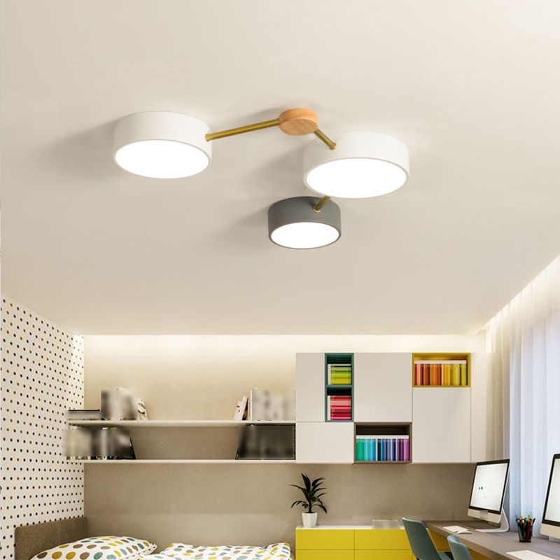 Nordic LED Flush Mount Big Dipper Shaped Bedroom Ceiling Light
