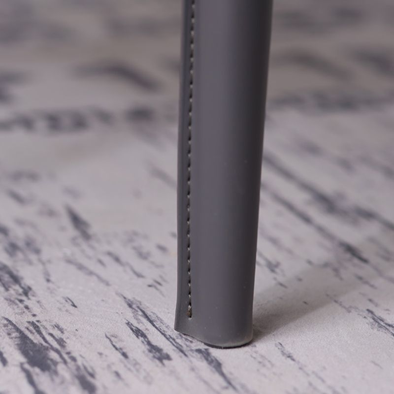 Designer Style Saddle Leather Home Side Chair Parsons Matte Finish Dining Chair(Set of 2)