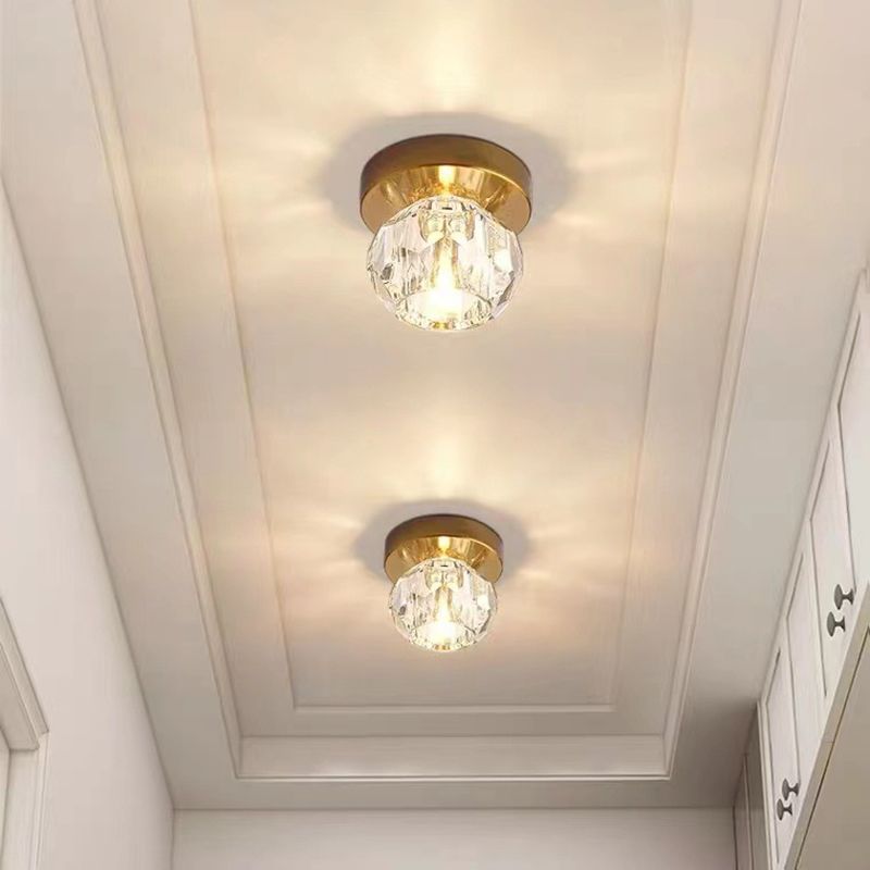 Plafond géométrique moderne affleurant le plafond en cristal de lumières affleurantes