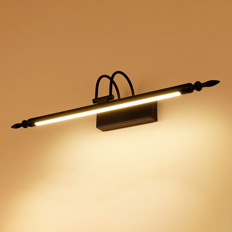 Metal & Acrylic Linear LED Bathroom Vanity Lighting Dark Black Bath Bar