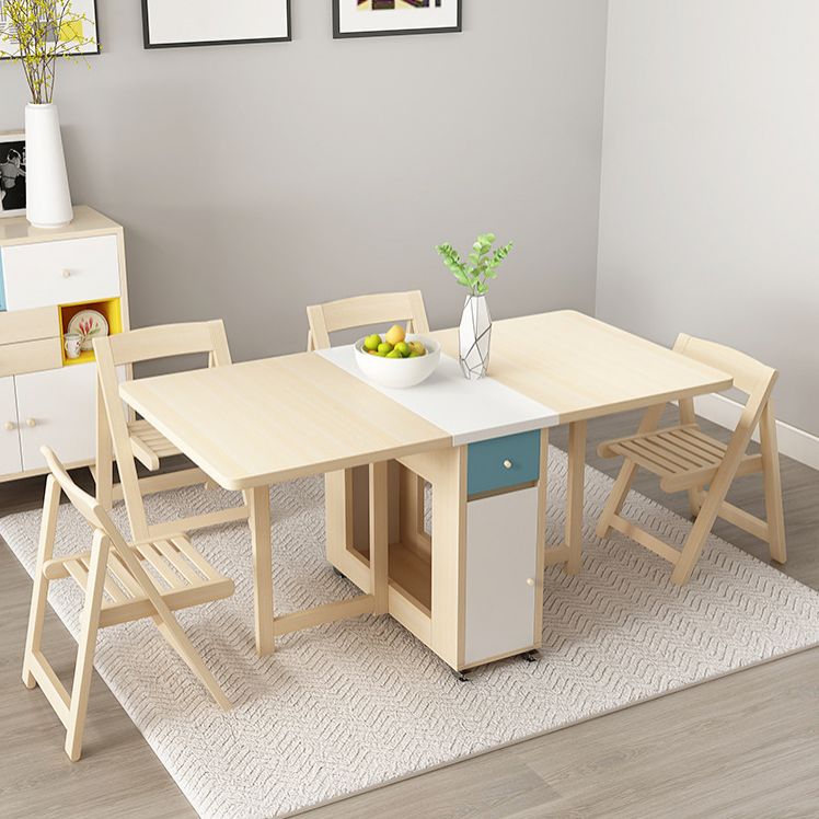 Modern Folding Dining Table Set 1/2/3/5 Pieces Dining Set for Home Use