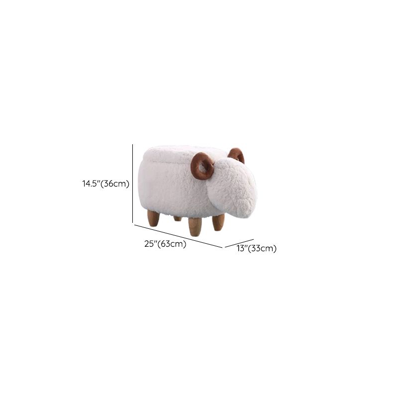 White Modern Standard Trea Resistant Sheep Shape Standard for Living Room