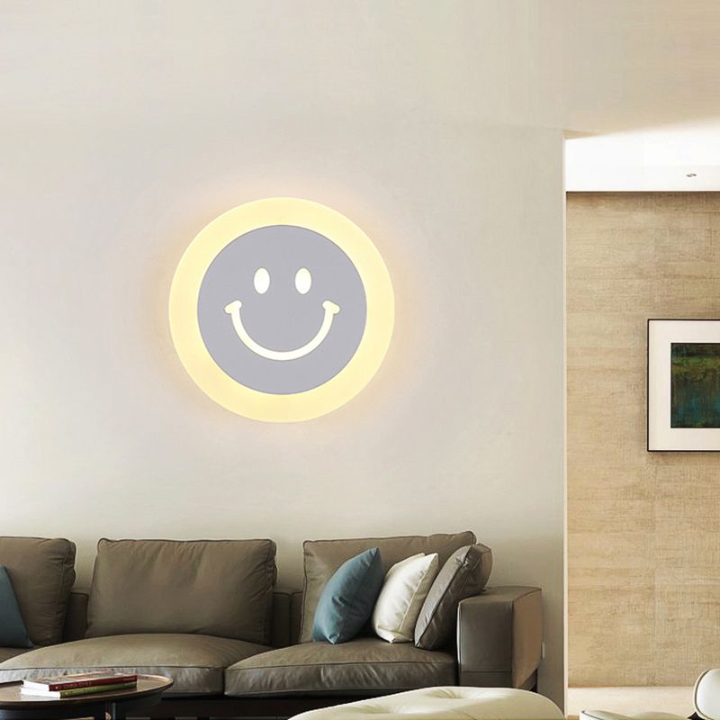 Moderne minimalistische stijl ronde schijf muur licht stonzes acryl sconce lichten voor woonkamer