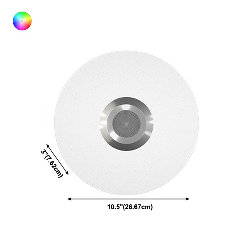 Plafonnier intelligent de forme ronde en acrylique moderne à 1 lumière pour chambre d'étude