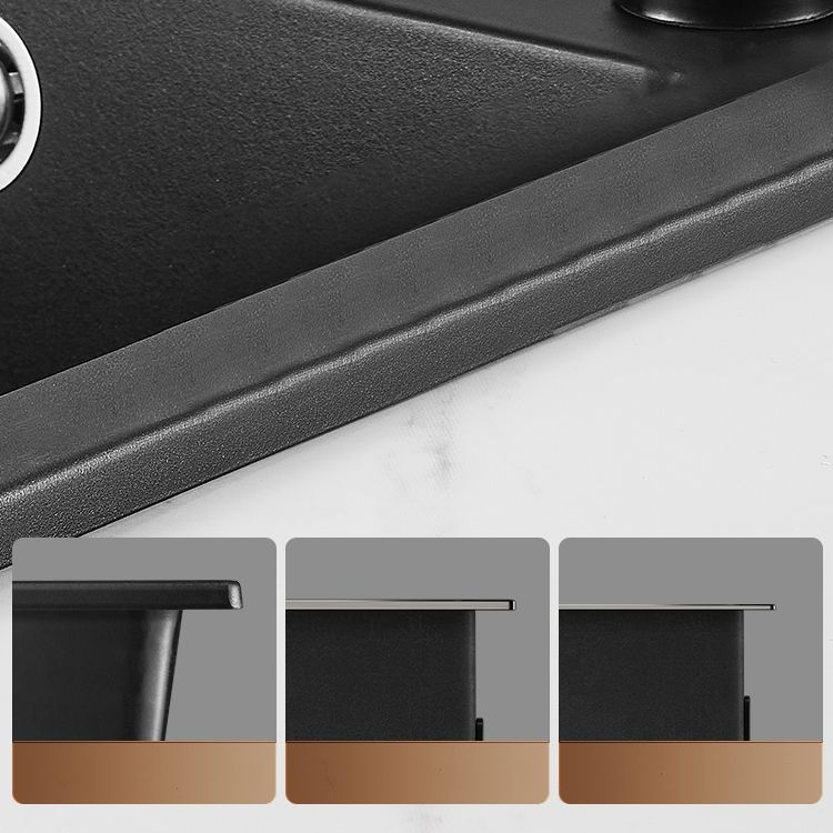 Modern Kitchen Sink White Pull-out Faucet Rectangular Anti-spill Kitchen Sink