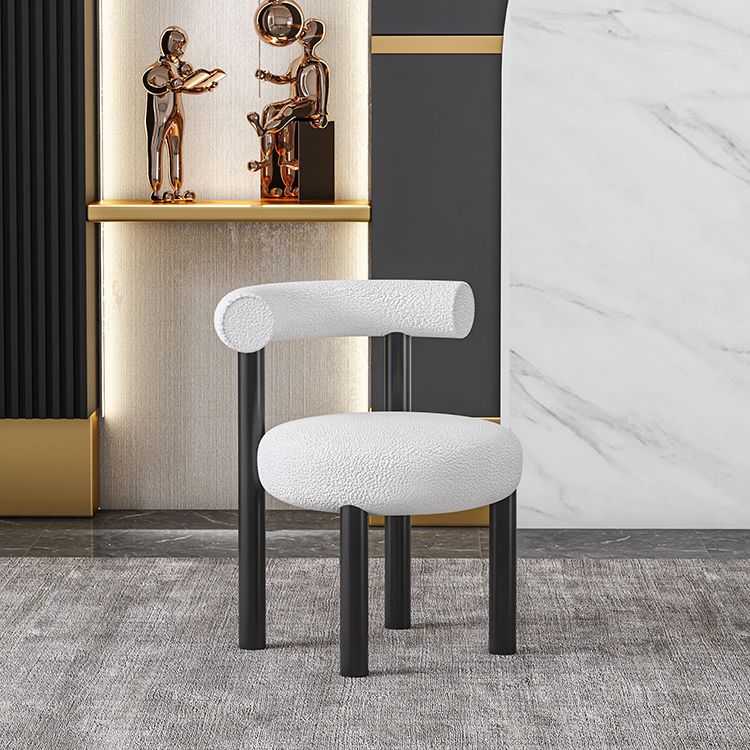 Silla de comedor moderna de seta redonda de 30 "h Silla lateral de comedor abierta para restaurante para restaurante