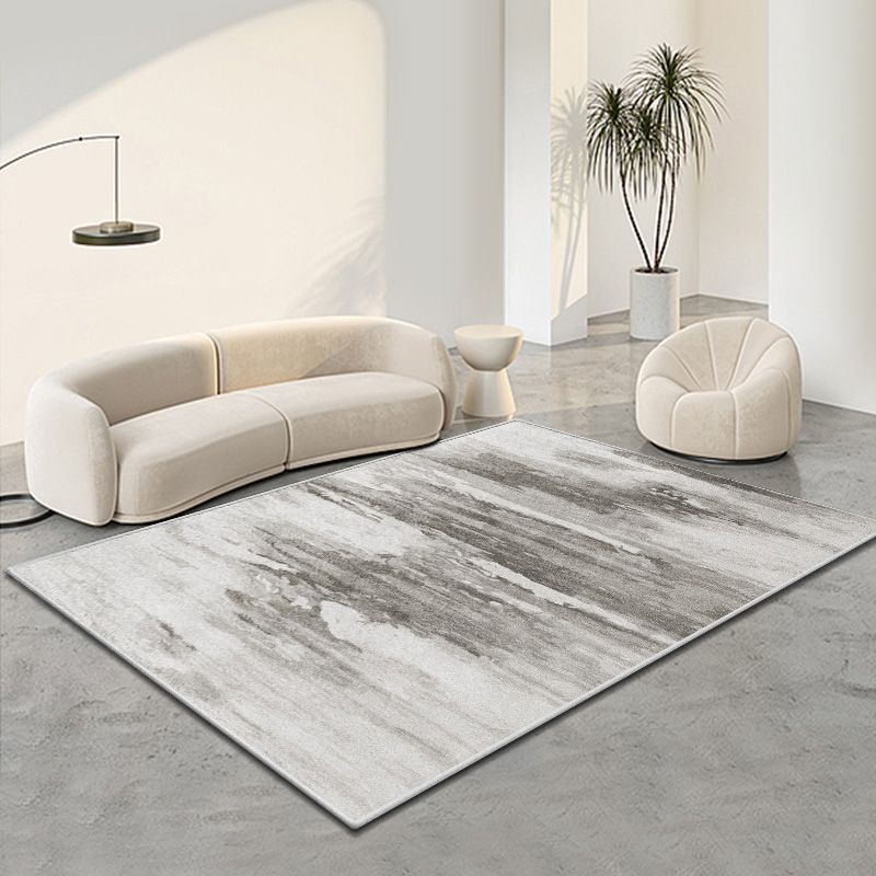 Chic Modern Area Rug Geometric Pattern Polyester Area Carpet Non-Slip Backing Rug for Living Room