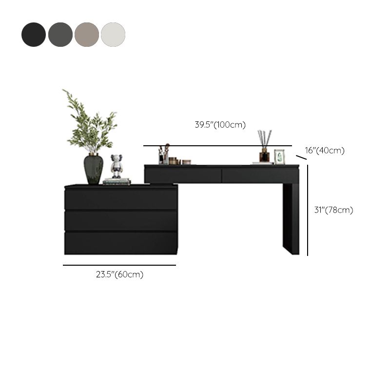 3-piece Vanity Table Set with LED Lighted Mirror Vanity Make Up Table/Stool Set