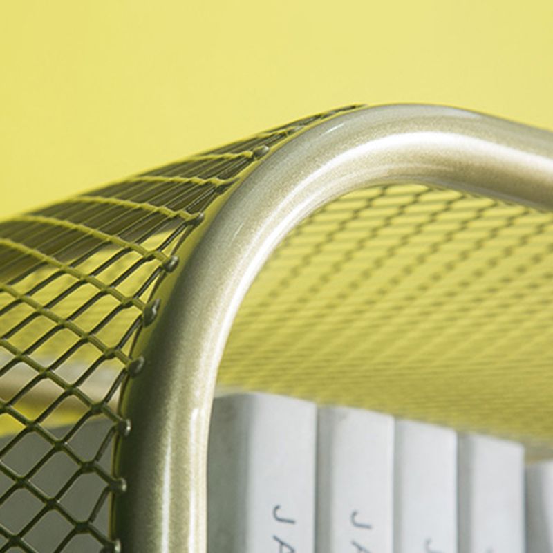 Glam Style Bookshelf Metal Closed Back Shelf Bookcase for Home Use