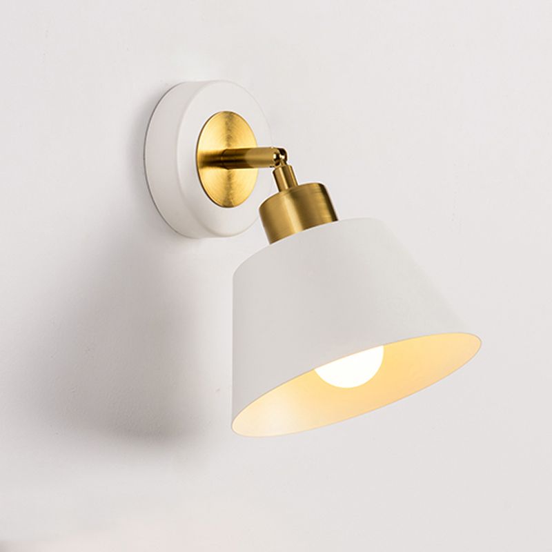 Modern Simple Iron Wall Light Bowl Shape Adjustable Wall Lamp for Living Room