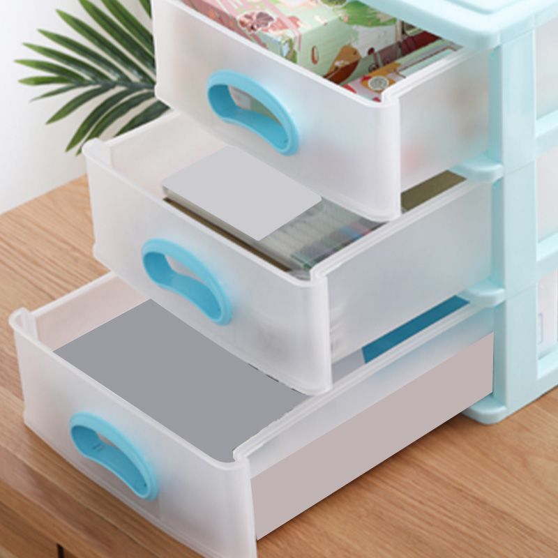 Drawers Filing Cabinet Contrast Color Plastic Vertical Filing Cabinet