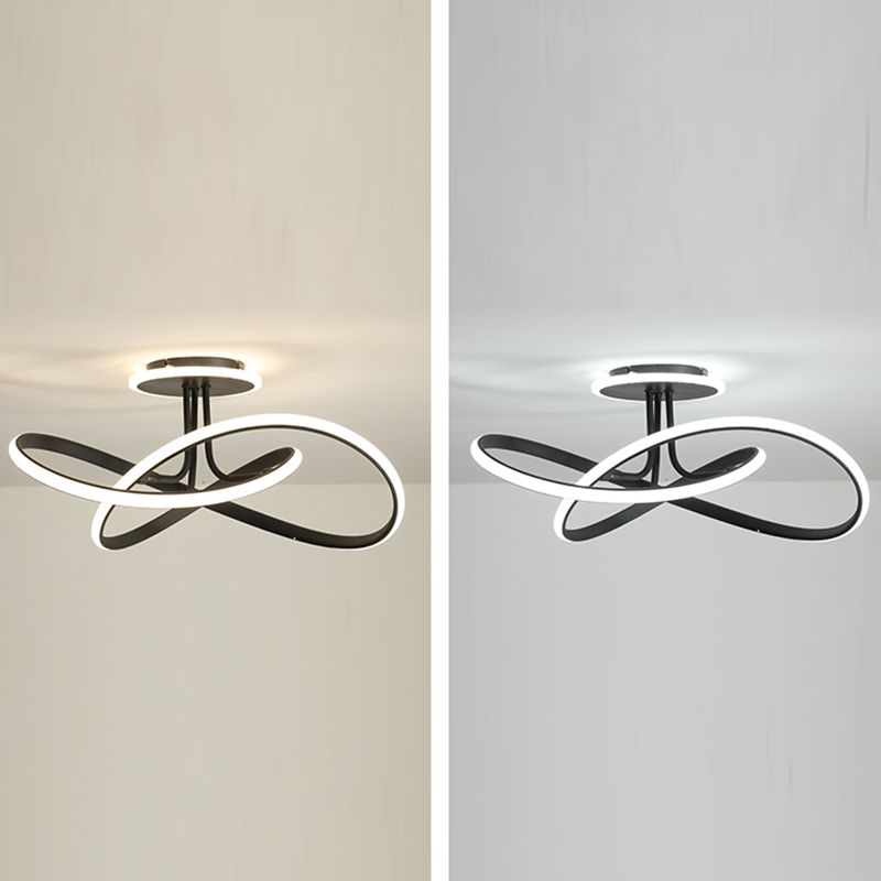 Nordic Metal Ceiling Light Linear LED Flush Mount Light for Living Room