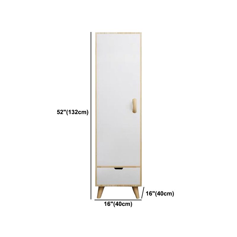 Light Wood Finish Cabinet for Bedroom Contemporary Engineered Wood Storage Cabinet