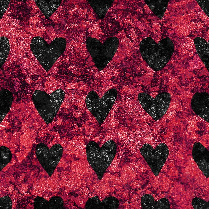 Modern Loving Heart Print Mural Soft-Color Foil Wall Decoration for Girls Bedroom