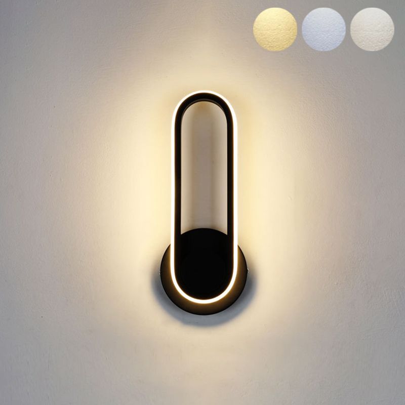 Acrylic Oval LED Wall Sconce in Modern Concise Style Aluminium Rotatable Wall Lamp for Bedroom