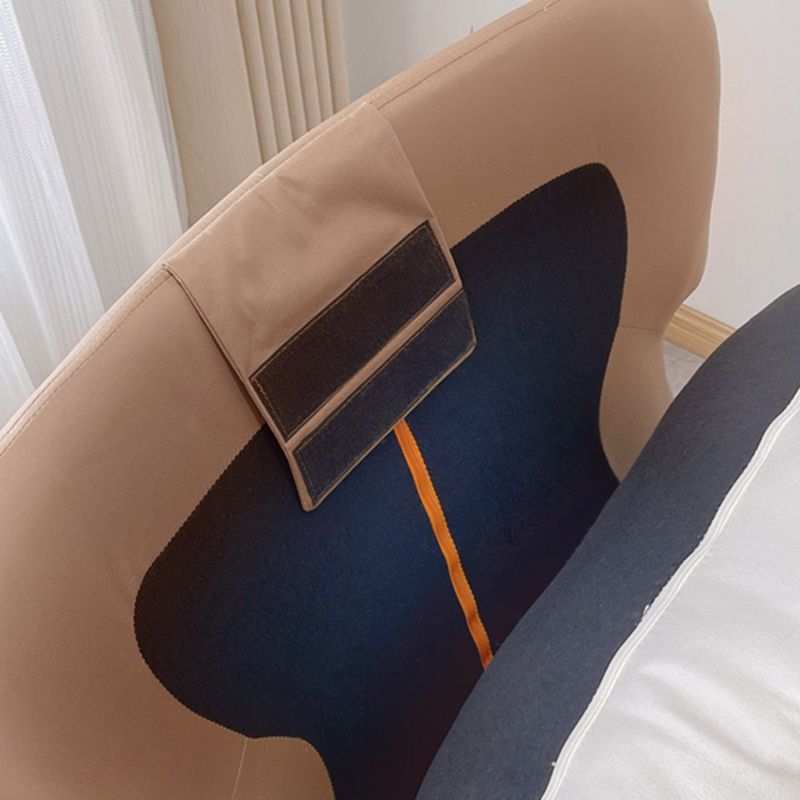 Patchwork Rocking Chair Fabric Upholstered Contemporary Rocking Chair with Ottoman