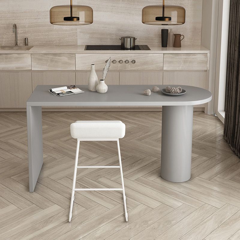 Indoor Wood Bar Table Industrial Double Pedestal Bar Height Table