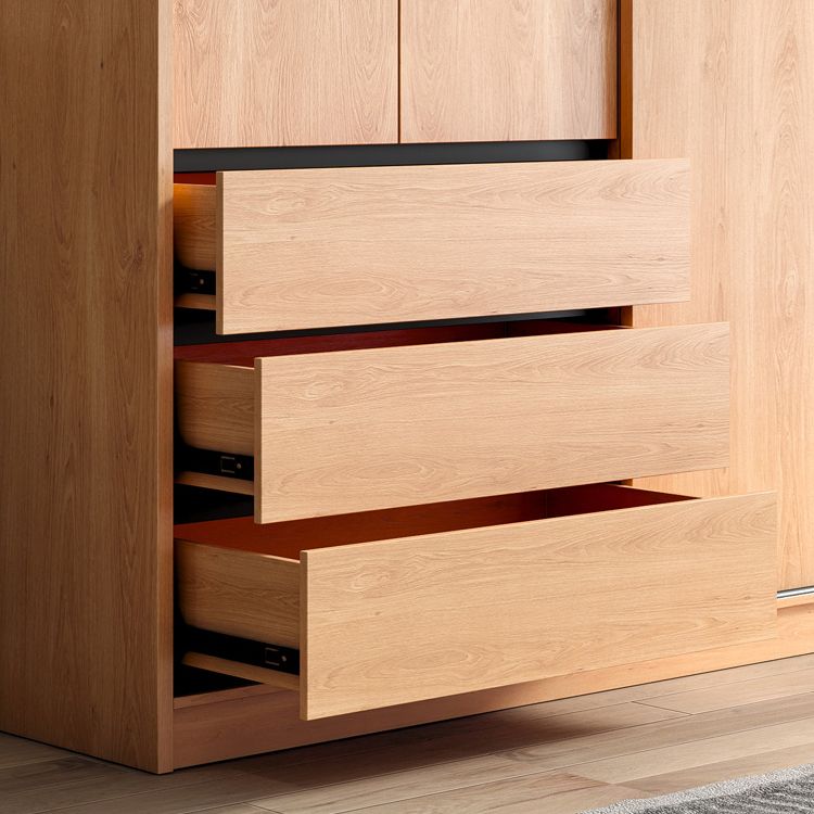 Sliding Engineered Wood Wardrobe Closet Modern Wardrobe Cabinet