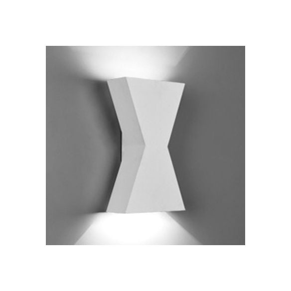 Black/White Hourglass Shade Wall Washer Light Contemporary Led Metal Wall Lamp in White/Warm Lighting