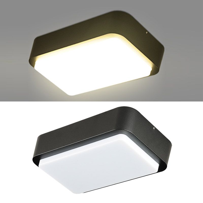 Lampe de plafond imperméable à l'ombre en plastique de lumière affleurante géométrique pour le balcon de cour