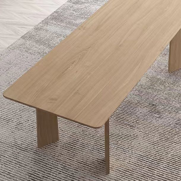 Modern Rectangle Dinette Set 1/2/4/5/6/7 Pieces Indoor Solid Wood Dining Table Set
