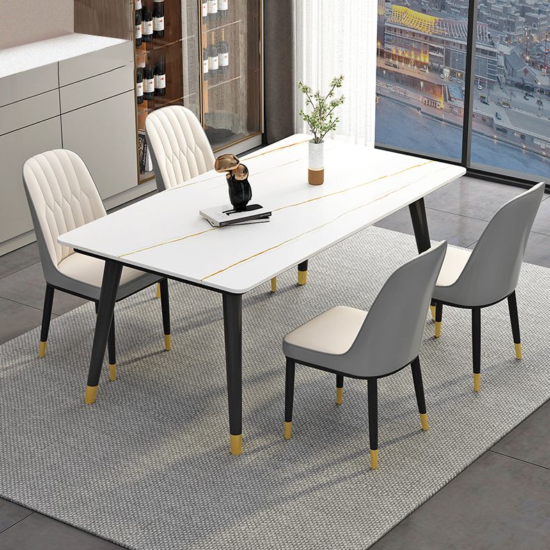 Mesa base de comedor de piedra de sinterización industrial rectangular 4 Table base de patas para el hogar