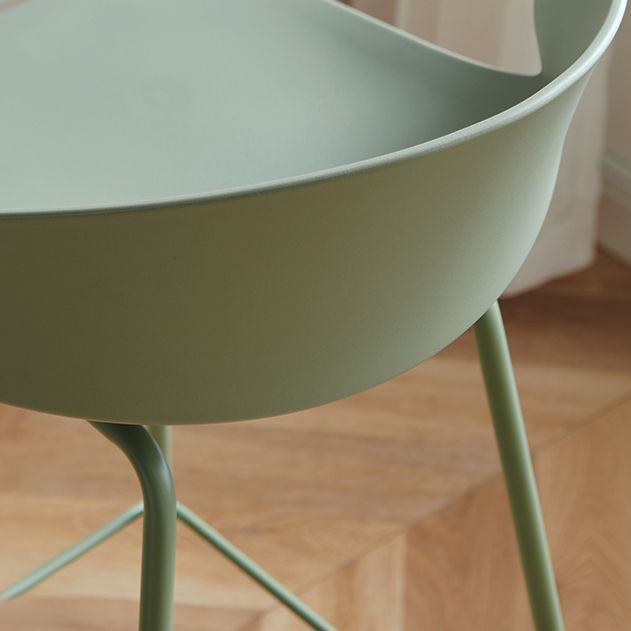 Scandinavian Plastic Counter Stool Armless Bar Stool for Living Room