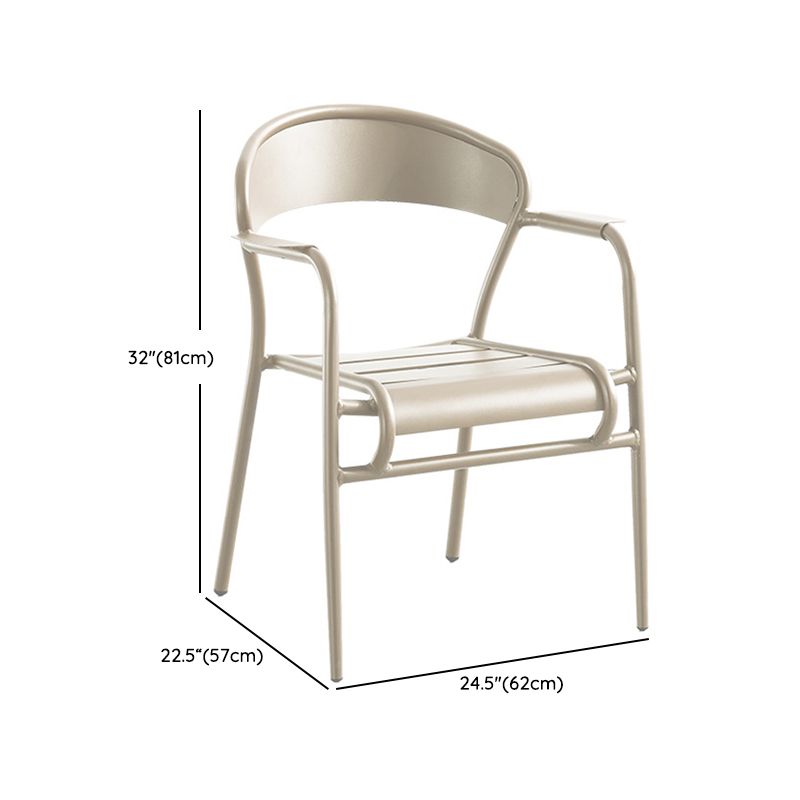 1/4/5 Pcs Metal Beige Bistro Set Contemporary Bistro Table Set